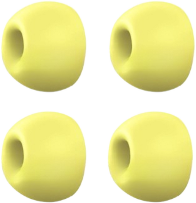 옵션에이 에어팟 프로 프로2 호환 컬러 이어캡 S, 옐로우, 4개