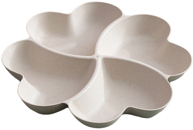 예쁜 파스텔 간식 분리 쟁반, Ivory, 1개