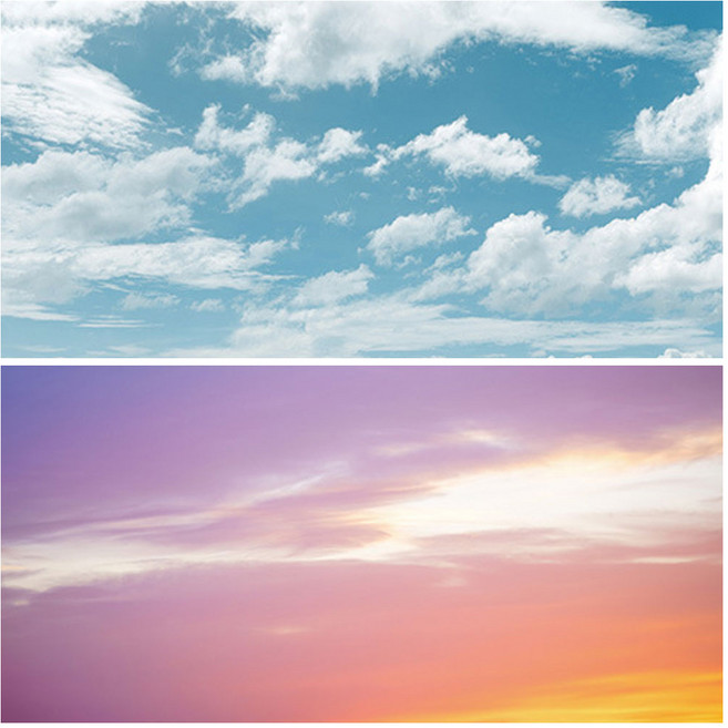 대한 사진 촬영 소품 자연풍경 양면 배경지 하늘의 시간, 1개, PABP-PGB 802