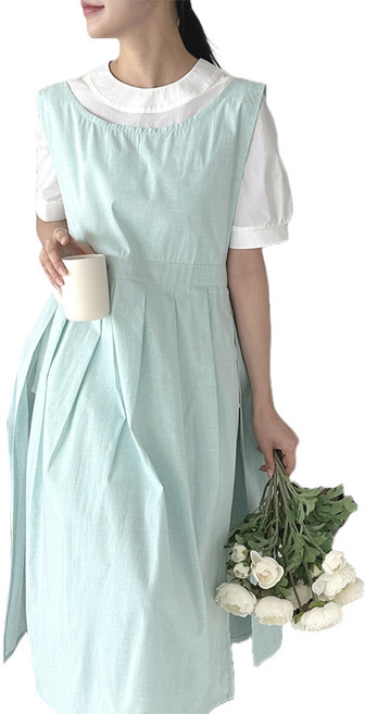 까사베르데 네드 라인 슬릿 랩 롱앞치마, 민트, 1개