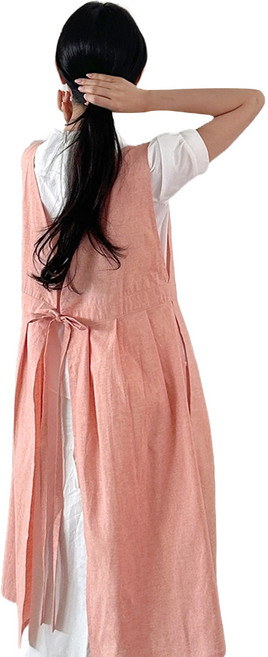 까사베르데 네드 라인 슬릿 랩 롱앞치마, 피치, 1개