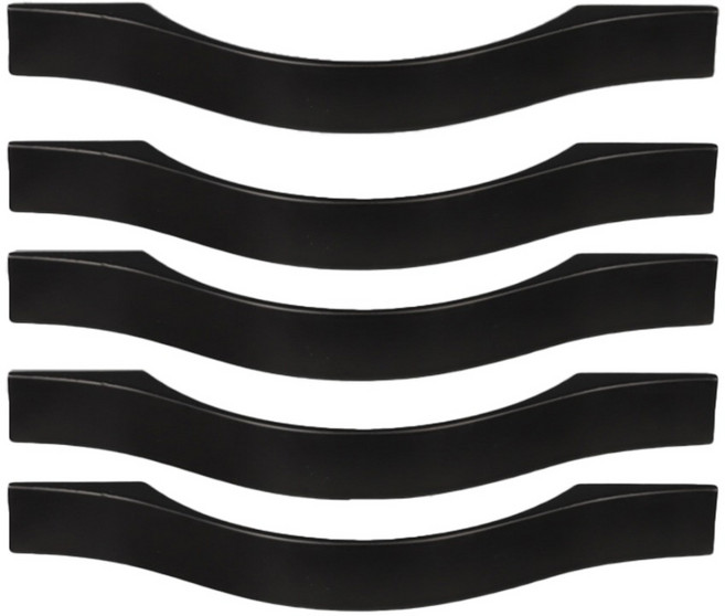 올고르 싱크대 손잡이 96mm, 블랙, 5개