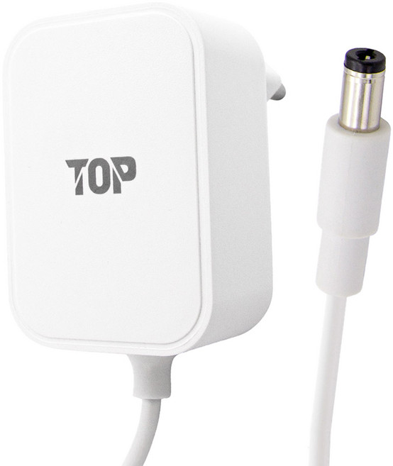 soltop DC 12V 2A CCTV 一體式變壓器 2.1 x 5.5 白色 1.5M, 1個, SOLTOP-1864