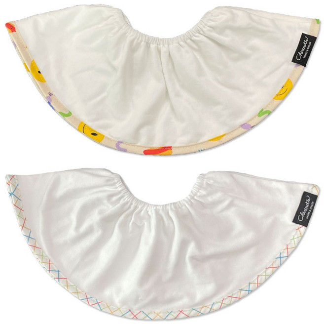 쉐리네뜨 쉐리빕 턱받이 2종 세트, 스마일팝 + 도키도키, 1세트