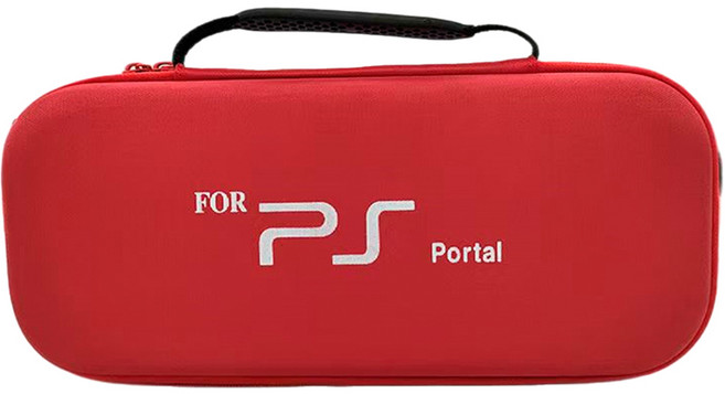 호후 플레이스테이션5 포탈 스탠딩 휴대용 하드 파우치, 레드, 1개