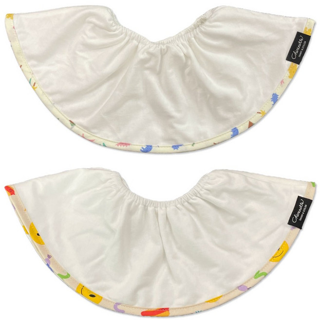 쉐리네뜨 쉐리빕 턱받이 2종 세트, 리틀다이노 + 스마일팝, 1세트