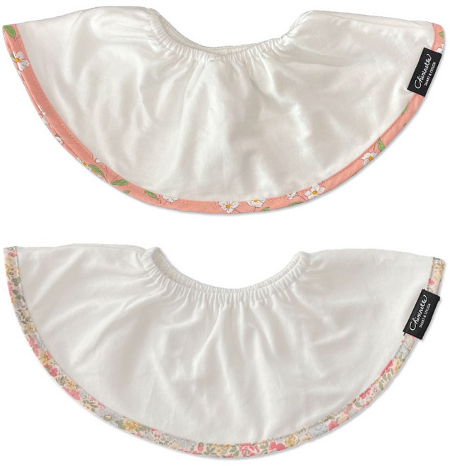 쉐리네뜨 쉐리빕 턱받이 2종 세트, 핑크블라썸 + 새벽정원, 1세트