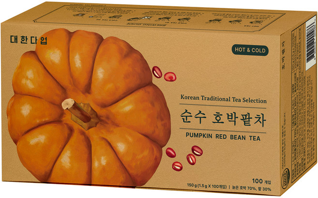 대한다업 순수 호박팥차, 1.5g, 1개, 100개입