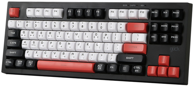 지클릭커 오피스프로 사일런스 M RGB 무선 무소음 방수 블루투스 87키 키보드, POKER RC1, WK50, 제조사축