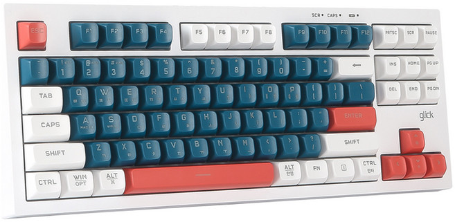 지클릭커 오피스프로 사일런스 M RGB 무선 무소음 방수 블루투스 87키 키보드, GUNDAM RC2, WK50, 제조사축