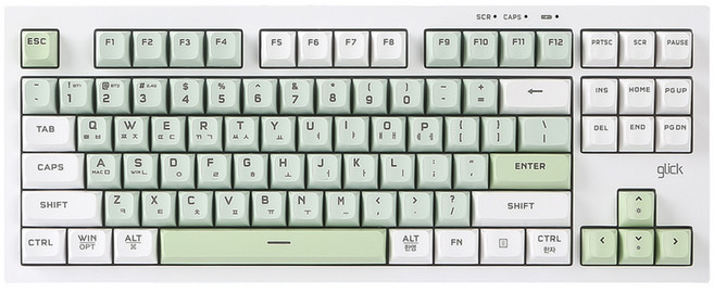 지클릭커 오피스프로 사일런스 M RGB 무선 무소음 방수 블루투스 87키 키보드, Greenwich RC2, WK50, 제조사축