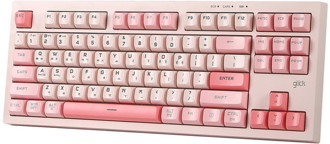 지클릭커 오피스프로 사일런스 M RGB 무선 무소음 방수 블루투스 87키 키보드, CORAL RC1, WK50, 제조사축