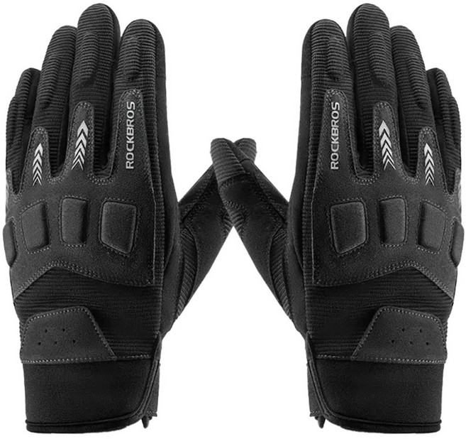 락브로스 충격 방지 스마트폰 터치 오토바이 라이딩 장갑 세트 MT016, 블랙