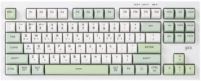 지클릭커 오피스프로 사일런스 M RGB 무선 무소음 방수 블루투스 87키 키보드, Greenwich RC1, WK50, 제조사축