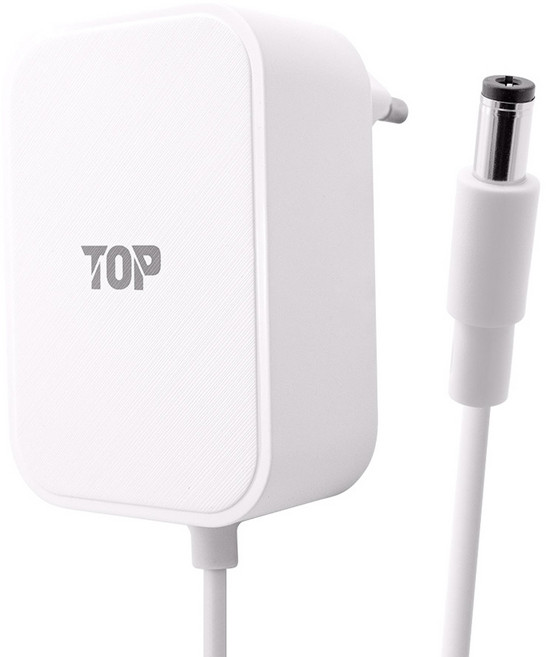 솔탑 DC 12V 3A 일체형 어댑터 2.1mm x 5.5mm x 1.5m, SOLTOP-1866(화이트), 1개