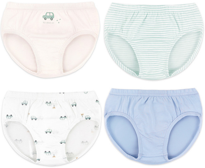 메이키즈 남아용 레인보우카 삼각팬티 4종 세트