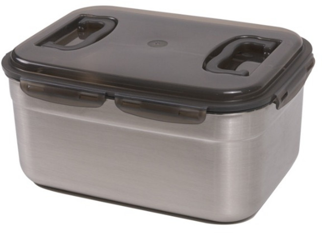 4BNK 304不鏽鋼長方形手提泡菜保鮮盒, 10L, 1個