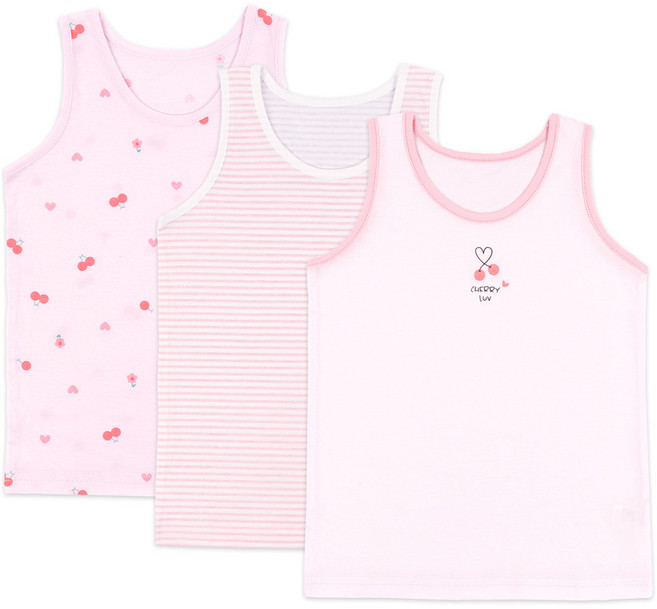 메이키즈 여아용 하트체리 런닝 3종 세트