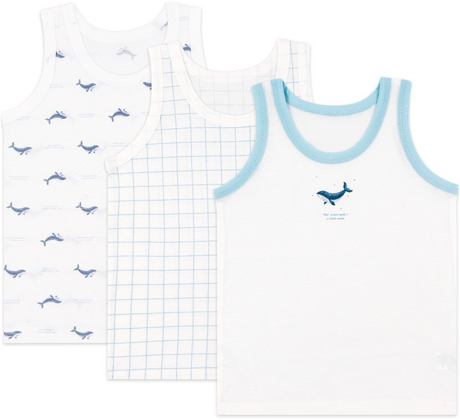 메이키즈 남아용 도트고래 런닝 3종 세트