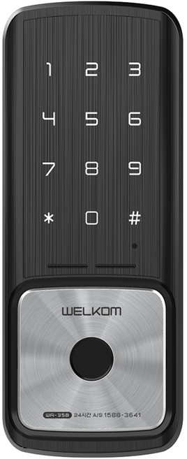솔리티 웰콤 샷시문 전용 지문인식 디지털 도어락, WA-35B, 방문설치