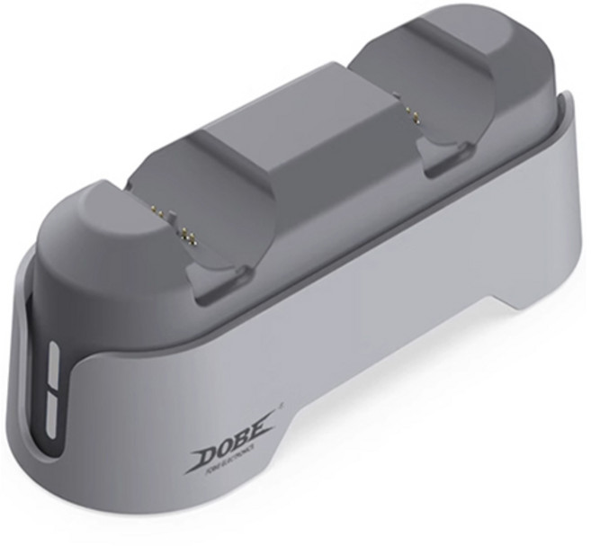 DOBE PS5 듀얼 스탠드 충전 거치대, 그레이, 1개