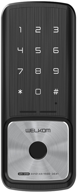솔리티 웰콤 샷시문 전용 지문인식 디지털 도어락, WA-35B, 고객직접설치