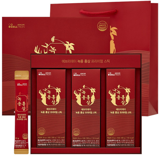 셀트리온 이너랩 에브리데이 녹용 홍삼 프리미엄 스틱, 1개, 30회분
