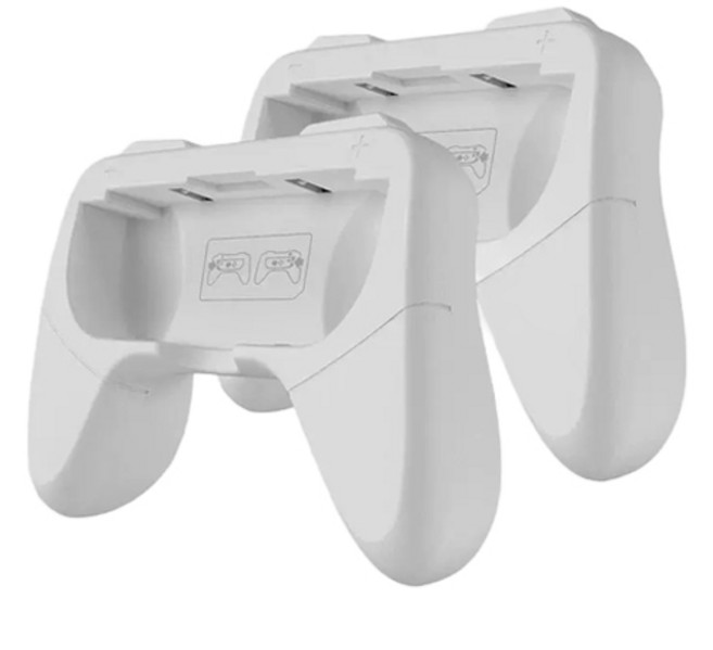 호후 닌텐도 OLED 스위치 컨트롤러 그립 조이콘 신핸들, 화이트, 화이트, 2개