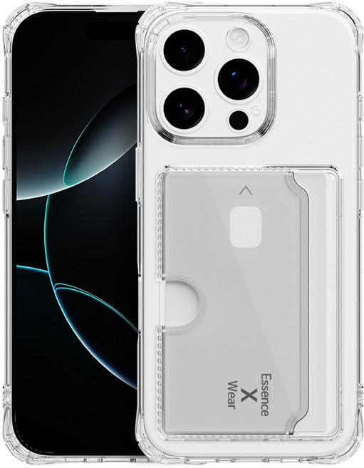 에센스웨어 글레시스 카드수납 투명 젤리 휴대폰 케이스