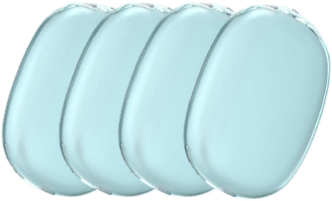 옵션에이 에어팟맥스 호환 TPU 이어컵 케이스 4p, 투명블루