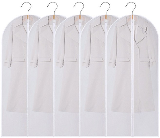 코드86 방수 행거 보관 덮개 의류커버 반투명, 5개