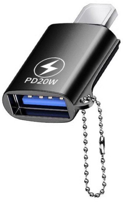 호후 아이폰 USB 3.0 to 라이트닝 8핀 OTG 미니 젠더 PD20W, 블랙, 1개, 30mm