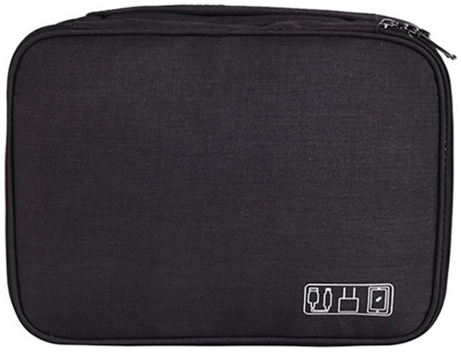 엠비에프 디지털 다용도 멀티 케이블 파우치 라지 MBF-CPLG2BK, 1개, 블랙