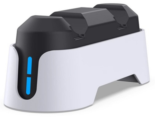 DOBE PS5 듀얼 스탠드 충전 거치대, 화이트, 1개