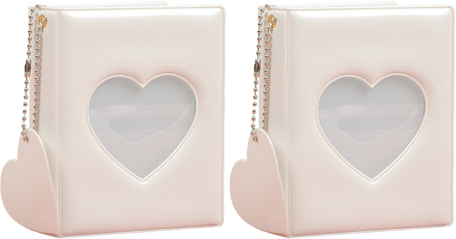 일상속반짝 하트 포토카드앨범 2p, 화이트, 16매