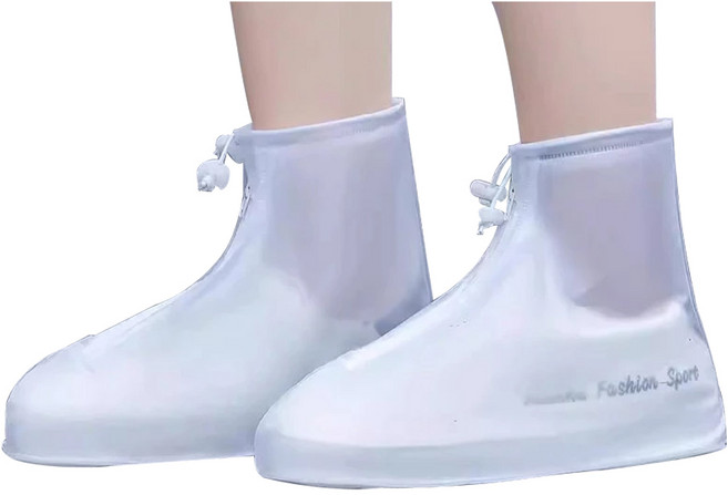 COMET 快穿便攜加厚雨鞋套 XXL, 磨砂白, 1雙