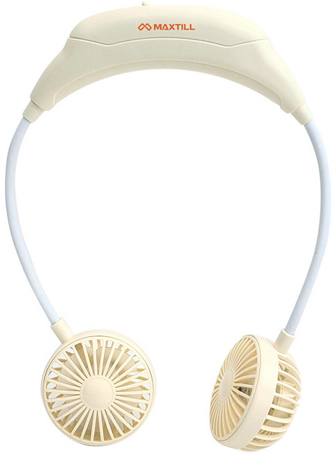 맥스틸 핸즈프리 넥밴드형 휴대용선풍기, MF-NH02, 아이보리