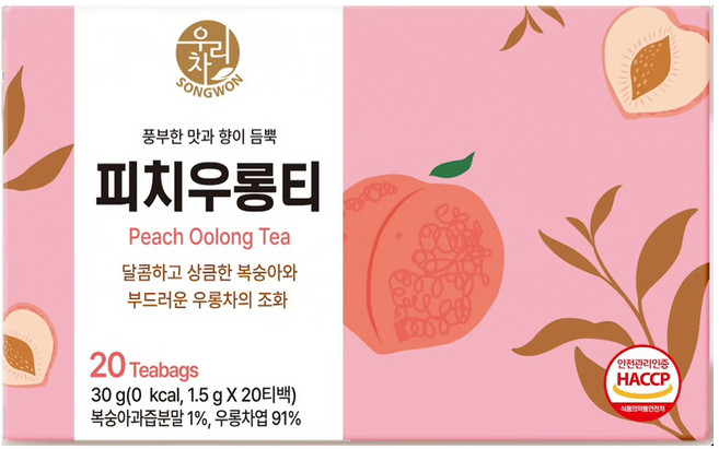 우리차 피치우롱티, 1.5g, 20개입, 1개