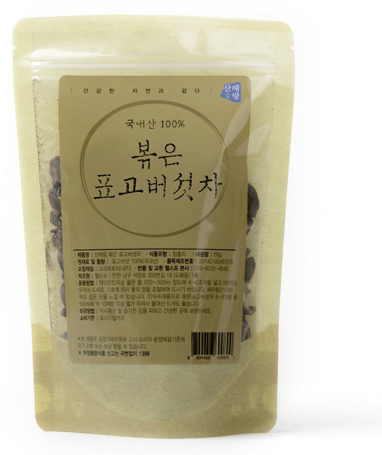산해랑 건강차 볶은표고버섯차, 60g, 1개, 1개입