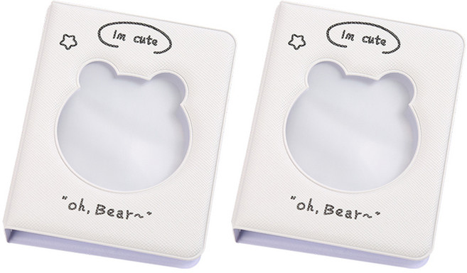 일상속반짝 곰돌이 포토카드 앨범 2p, 화이트, 18매