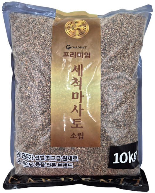 가든잇 두번씻은 프리미엄 세척마사토 소립, 1개, 10kg