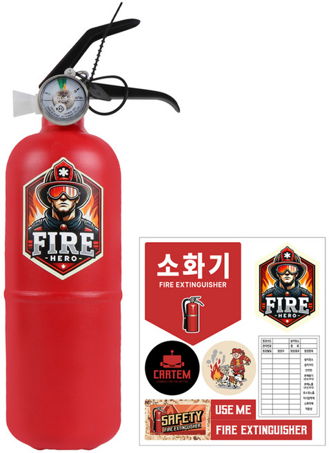 카템 ABC 분말 차량용 소화기, 무광레드, 1개, 700g