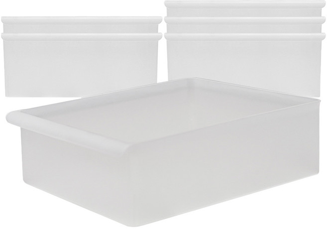 가쯔 손잡이 멀티 냉장고 정리함, 반투명, 6개