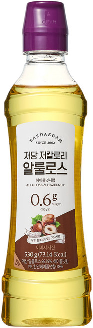 배대감 저당 저칼로리 알룰로스 헤이즐넛시럽, 530g, 1개