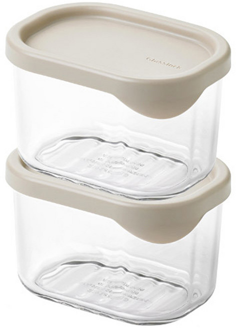글라스락 모듈러 재료보관 유리용기 300ml, 1개입, 2개