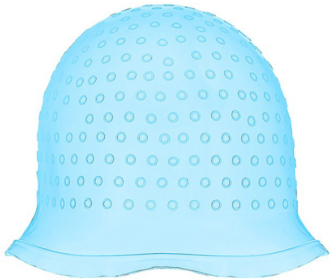 모스틱 실리콘 하이라이트 머리 염색 캡, 1개, 파란색