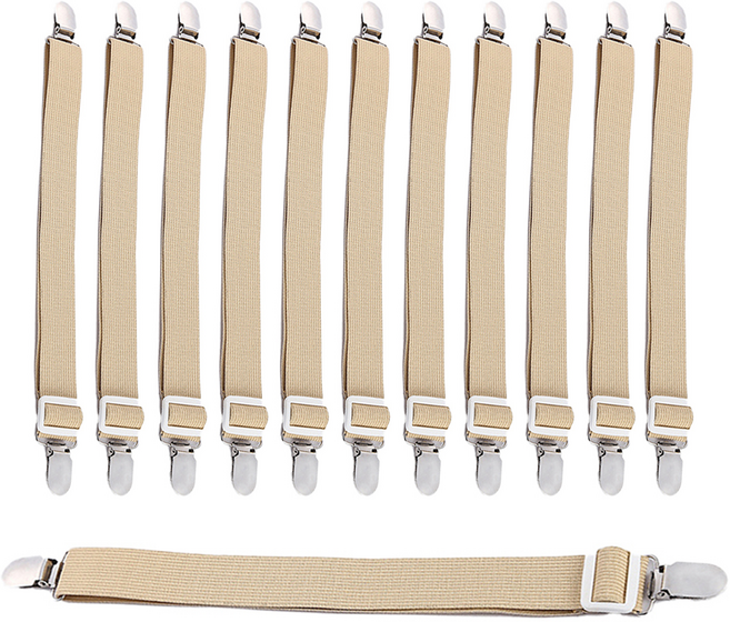 모던모어 침대시트 고정집게, 베이지, 12개