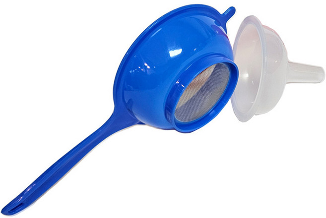 스테인리스망 여과기 + 깔대기 소형 세트, 랜덤 발송, 1세트
