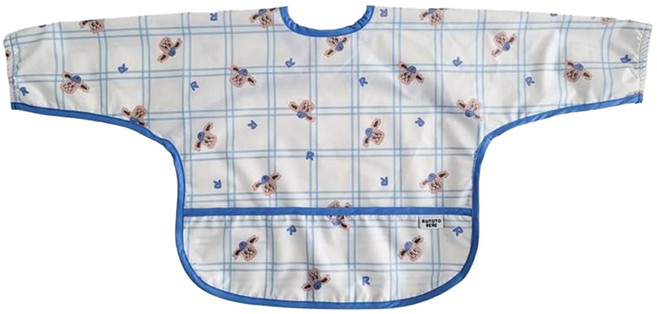 ROTOTO bebe 兒童長袖圍兜 FREE, 狗狗, 1個, 1入
