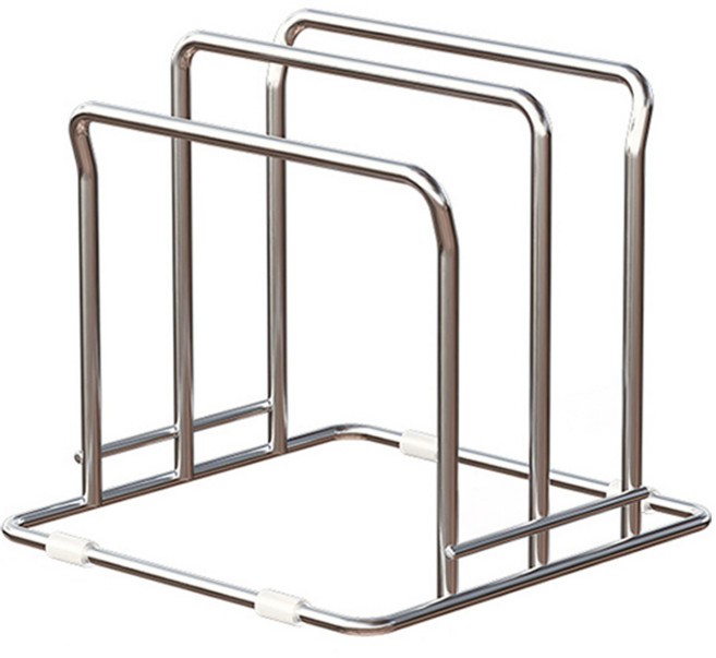 리빙공감 스텐304 냄비 뚜껑 도마 거치대 2구, 실버, 1개